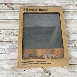 Bread + Butter Acacia Wood & Slate 2 Pc Ch…